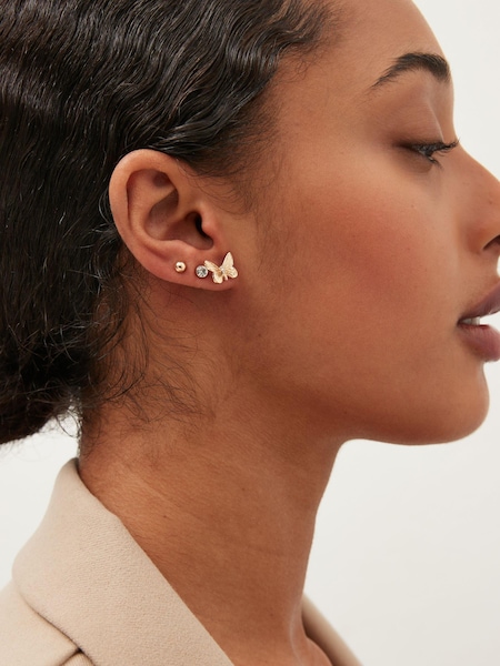 Gold Tone Butterfly Earring Pack (815079) | €4