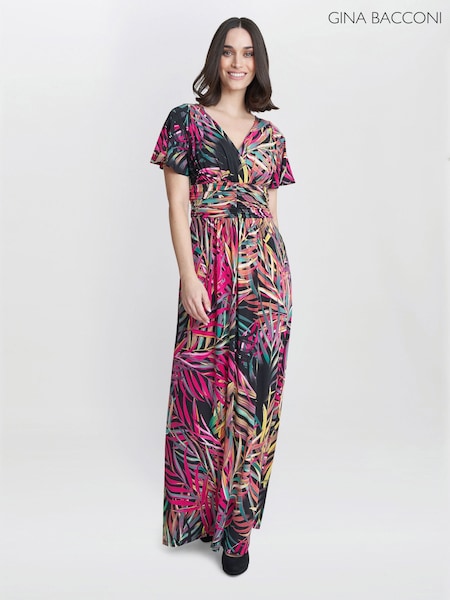 Gina Bacconi Felicity Jersey Maxi Black Dress (815265) | €79