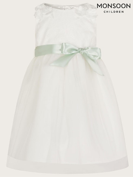 Monsoon Natural Baby Freya Lace Bridesmaid Dress (815267) | AED320 - AED355