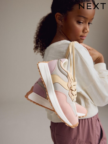 Pink/Grey Lace-Up Chunky Trainers (815463) | AED127 - AED163
