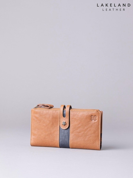 Lakeland Leather Natural Hartsop Leather Double Zip Purse (816282) | AZN 100