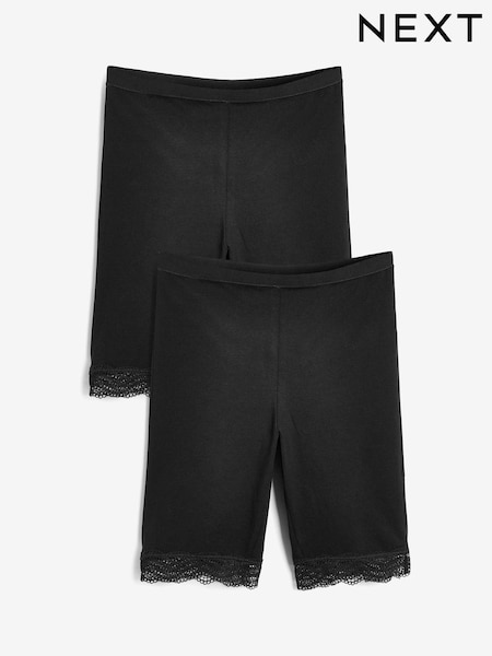 Черный - Cotton Blend Anti-Chafe Shorts 2 Pack (816346) | €28