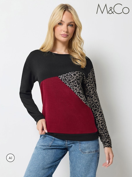 Rojo - M&co Animal Cutabout Long Sleeve Jumper