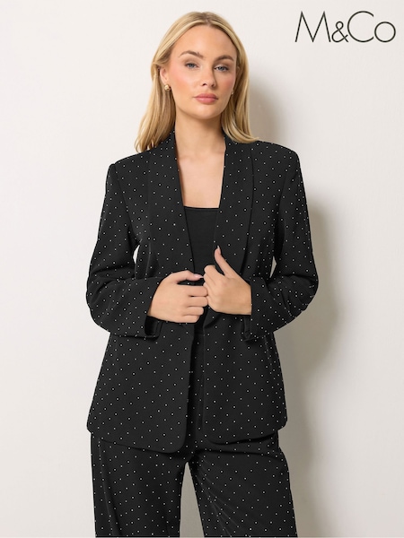 Черный - M&co Studded Blazer