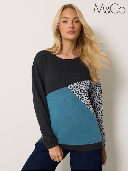 Green - M&co Animal Print Jumper