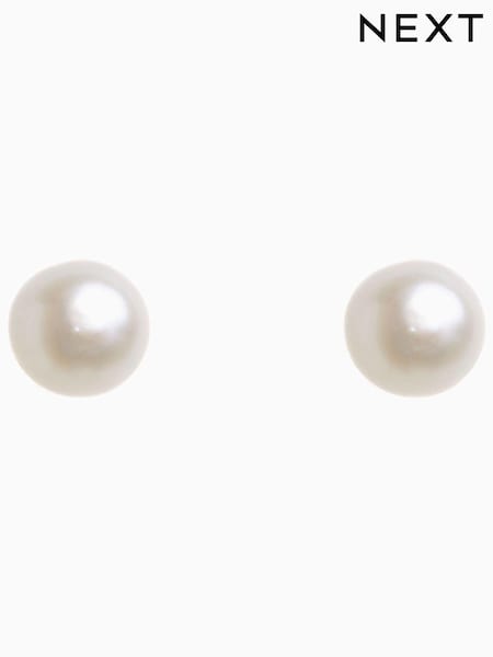 Sterling Silver - Freshwater Pearl Stud Earrings (818002) | kr160