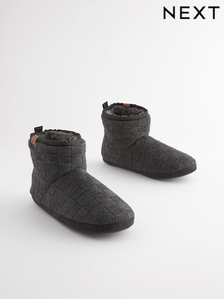Black Chunky Knit Slipper Boots (818158) | €12.50