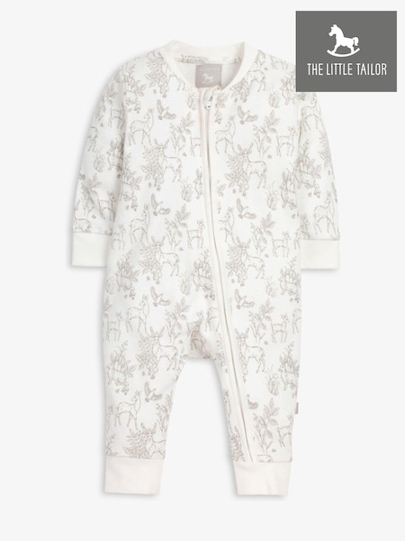 Blanco - The Little Tailor Baby Front Zip Soft 100% Cotton Sleepsuit (818226) | 30 €