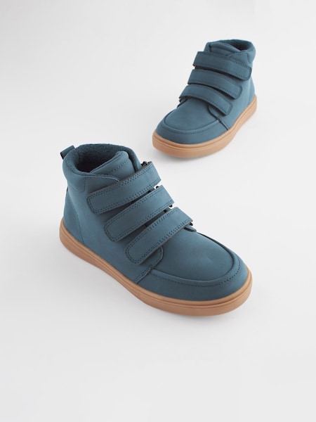 Navy Blue Standard Fit (F) Touch Fastening WARM LINED Boots (818622) | €12.50 - €15.50
