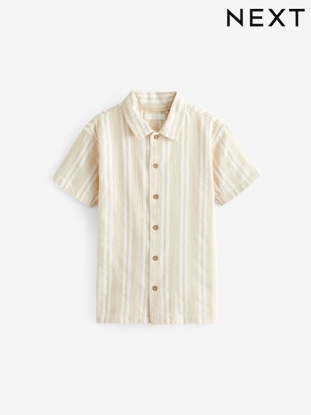 Neutral Short Sleeves Textured Shirt (3-16yrs) (818822) | €7 - €10