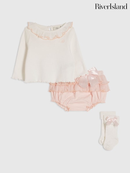 Ružičasta - River Island Frill Bloomer Set