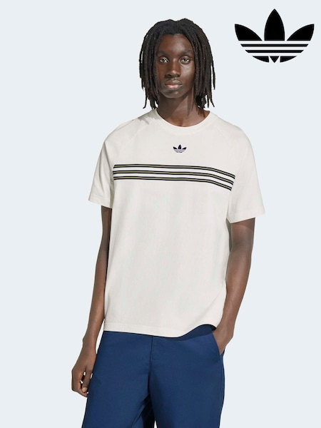 White - Regular Adidas Originals Trefoil 3 Stripe T-shirt