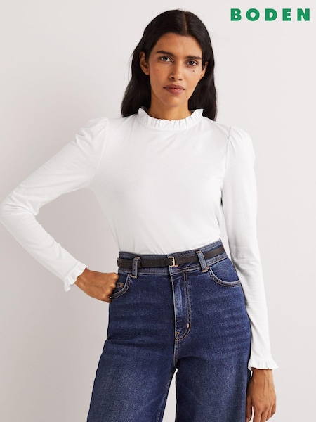 Boden Off White Silk Shirt (819102) | €97