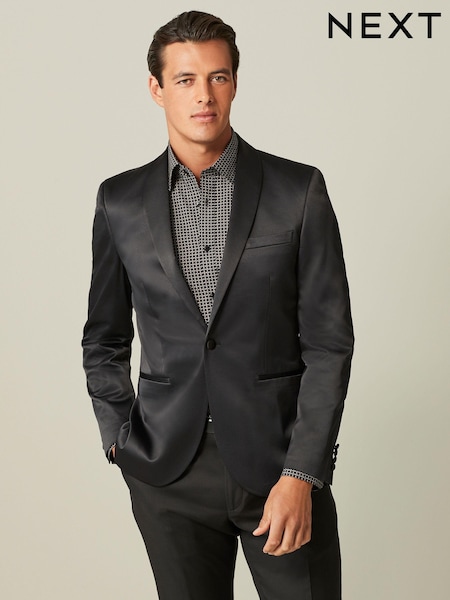 Black Satin Tuxedo Jacket (819792) | €12