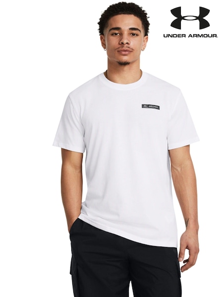 Under Armour White HW Armour Label Short Sleeve T-Shirt (820076) | €27