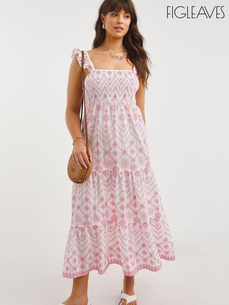 Figleaves Pink	Frida Embroidered Maxi Beach Dress (820158) | €31