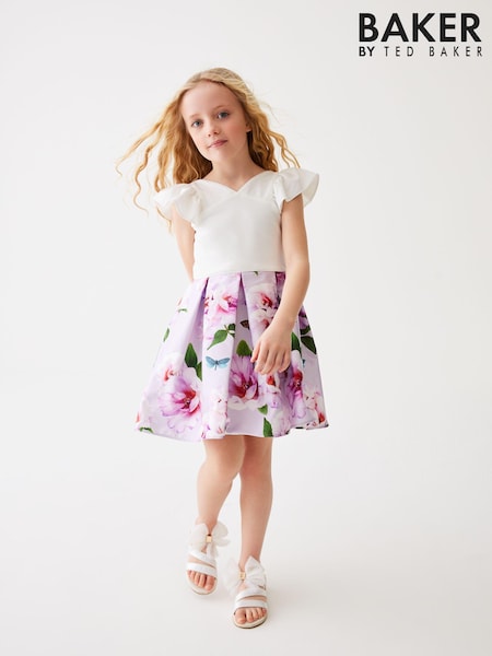 Baker by Ted Baker Floral Satin 2-in-1 Dress (820200) | 44 € - 48 €
