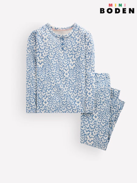Blue - Boden Snug Henley Pyjamas