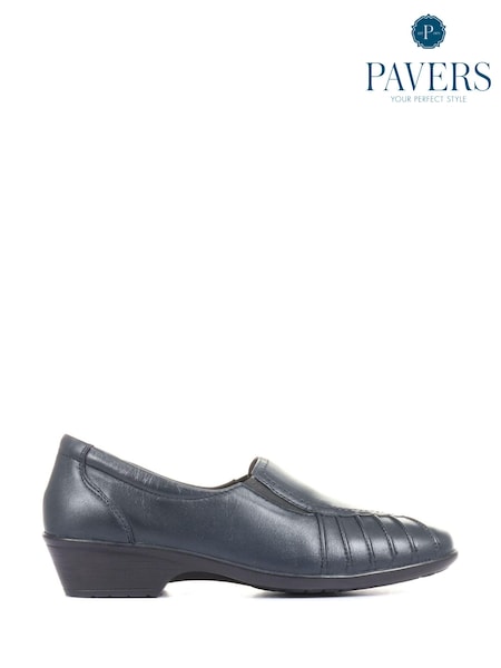 modra - Pavers Ladies Wide Fit Leather Slip-On Shoes (820501) | € 59