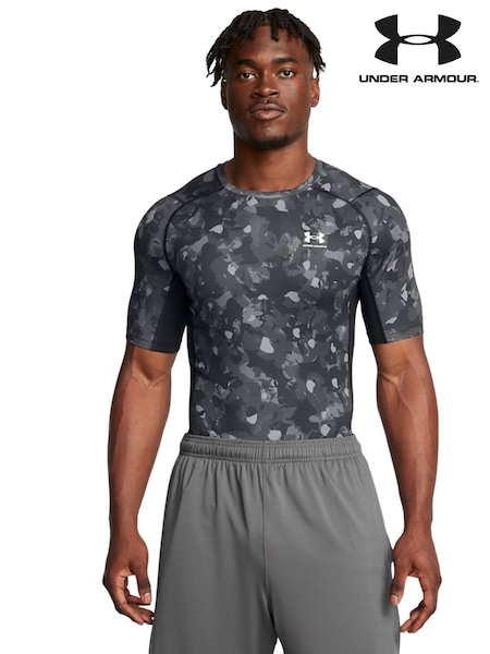 Under Armour Black HG Armour Printed T-Shirt (820627) | AED105