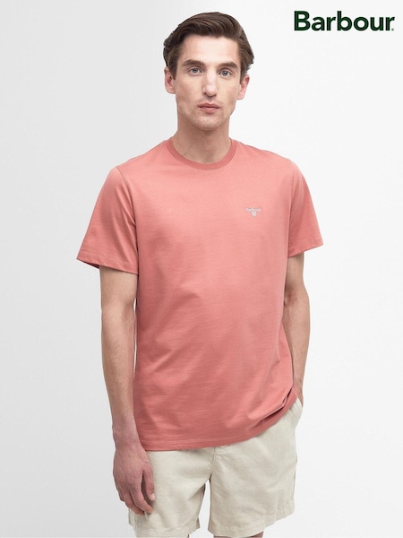Barbour® Pink Clay Mens 100% Cotton Sports T-Shirt (820807) | €52