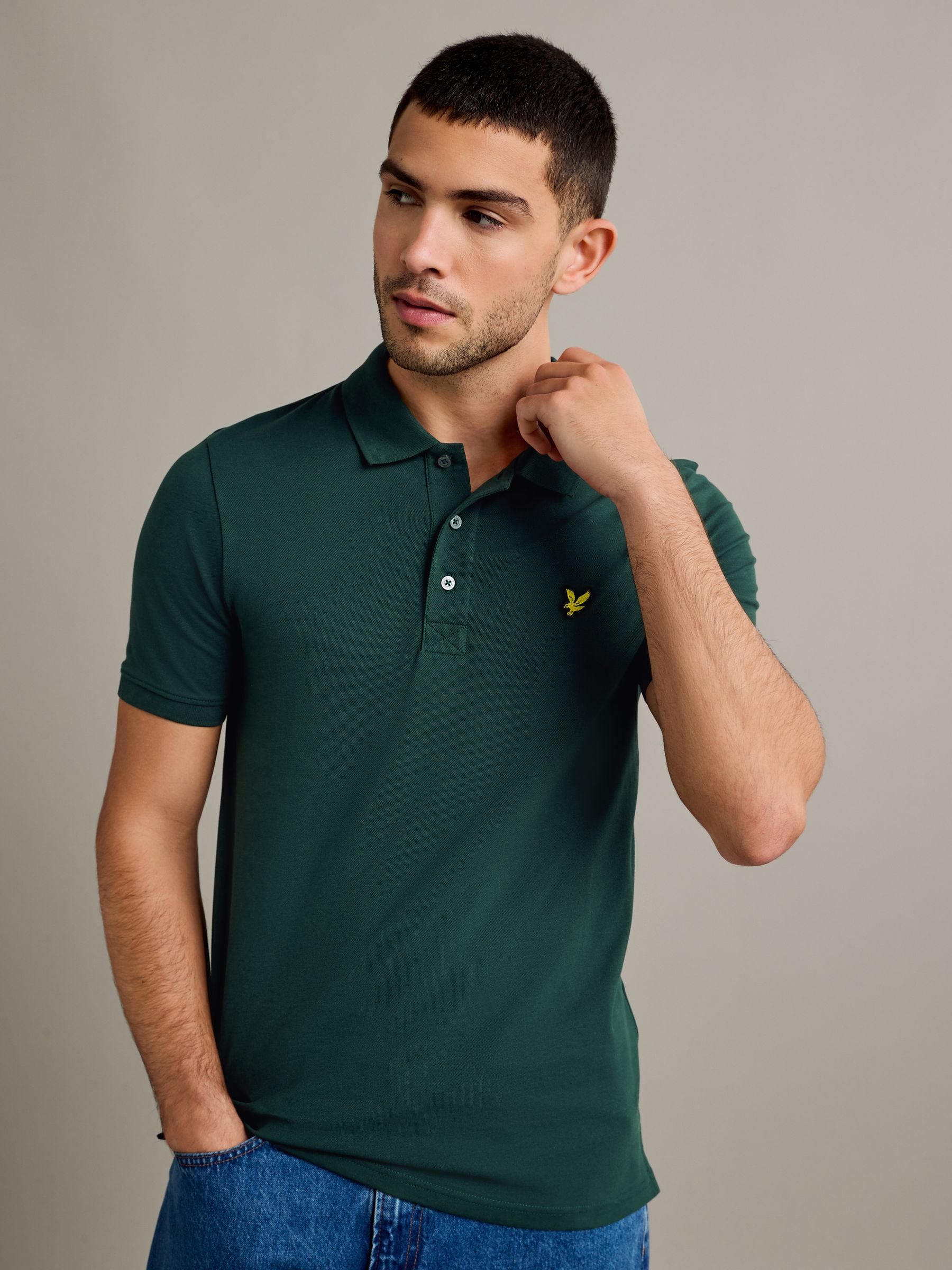 Polo Shirts Lyle Scott Green Short Sleeve Casual Tops Next Oman