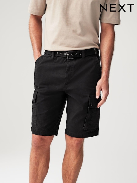Black Belted Cargo Shorts (822550) | €6