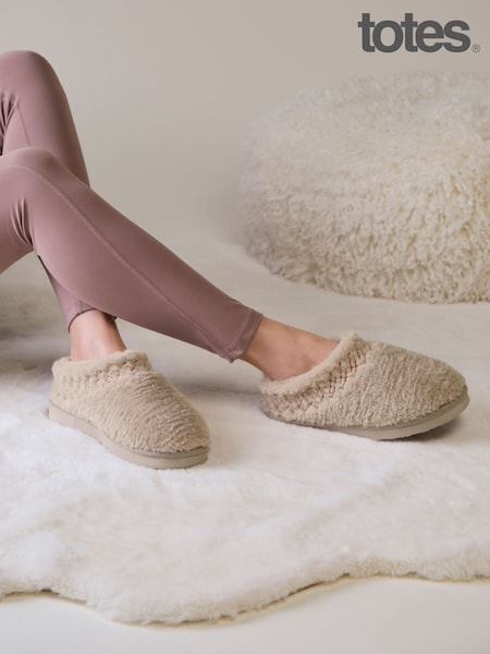 Серый - Totes Borg Mule Slippers With Eva Sole