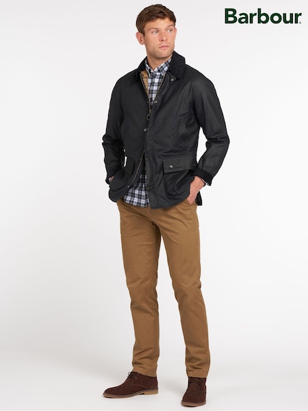 Barbour® Navy Ashby Waxed Jacket (822805) | ₪1,440