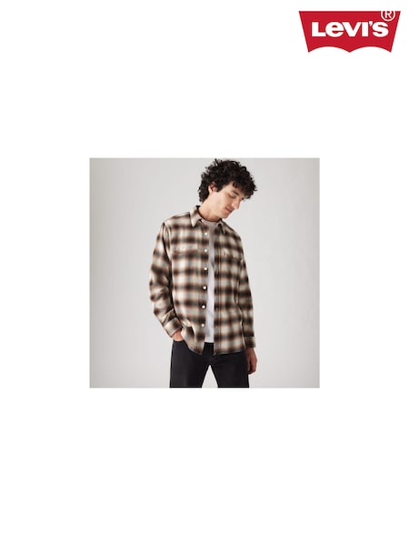 Neutrii James Plaid - Cămașă peste bumbac Levi's Jackson Worker 100%. (823247) | 313 LEI