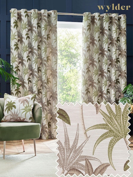 Wylder Galapagos Tropical Jacquard Eyelet Curtains (823329) | R$ 650 - R$ 1.630