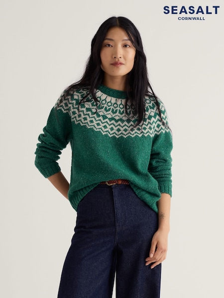 Green - Seasalt Cornwall Port Kinnis Merino Jumper