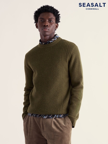 Πράσινο - Regular Seasalt Cornwall Porthcew Jumper