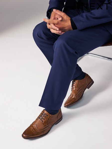 Rjava - Texture Detail Double Wing Brogue Shoes (824257) | € 21