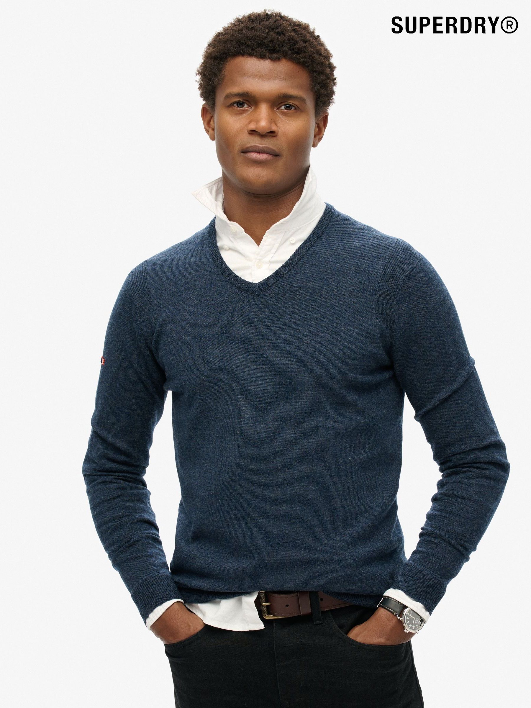 Men s Jumpers V Neck Wool Knitwear Next Ireland