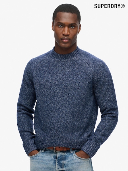 bleumarin nautic - Pulover Superdry Chunky Raglan (824933) | 280 LEI