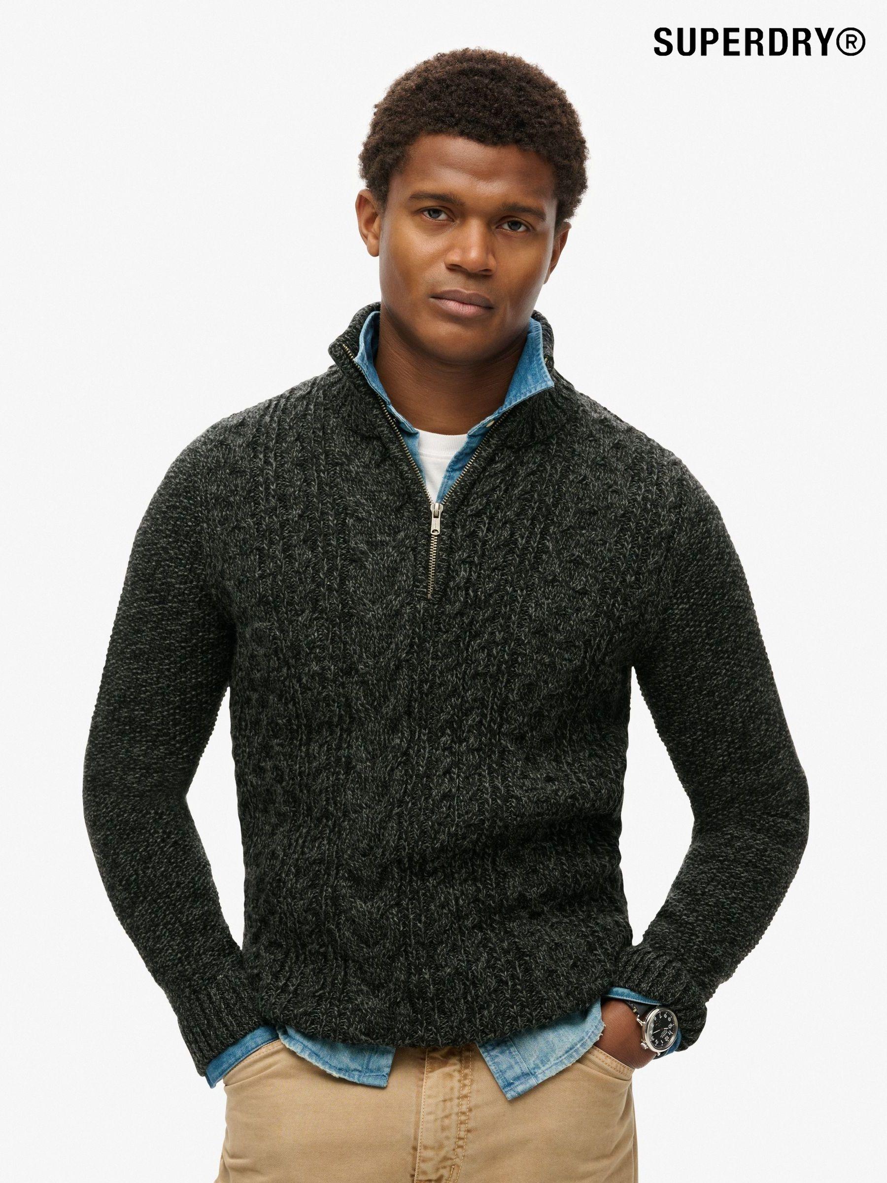 Men s Jumpers Superdry Cable Long Sleeve Knitwear Next Oman