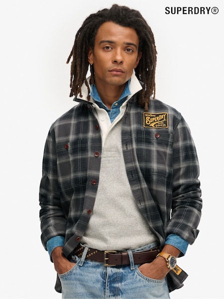 חום - Superdry חגורה עם אבזם ממותג, דגם Goods, %100 כותנה (825274) | ‏151‏₪