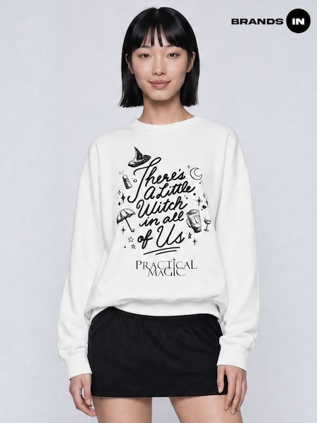 White - Brands In Practical Magic There Is A Little Witch Sweatshirt