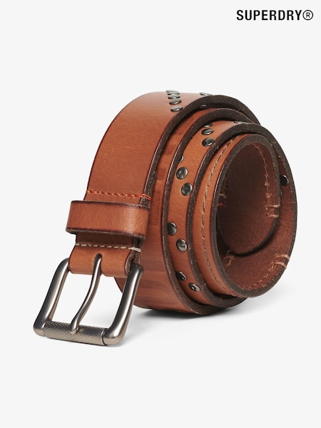 חום-אדמדם - Superdry חגורה עם אבזם ממותג, דגם Goods, %100 כותנה (825447) | ‏151‏₪