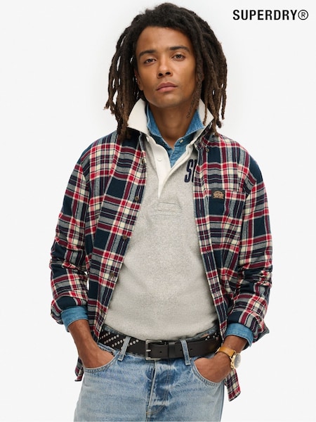 שחור - Superdry חגורה עם אבזם ממותג, דגם Goods, %100 כותנה (825471) | ‏151‏₪