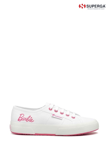 Superga 2750 Barbie Terry Cloth Patch White Trainers (825734) | €73