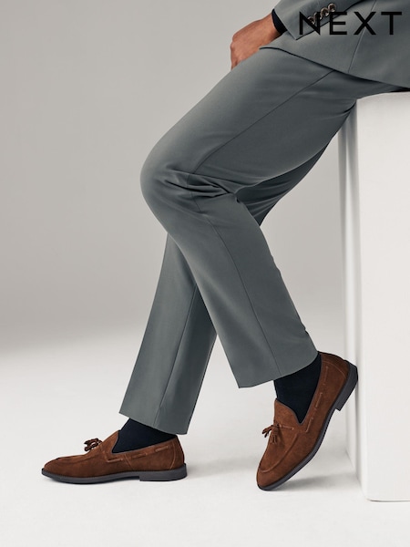 Brown Suede Tassel Loafers (825918) | 136 QAR