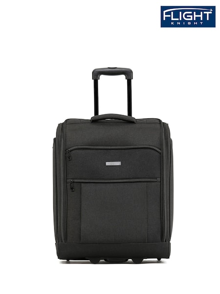 قماش سوداء - Flight Knight 56x45x25cm Easy Jet Overhead Soft Case Cabin Carry On Suitcase Hand Mono Canvas Luggage (826367) | ‏27 ر.ع.‏