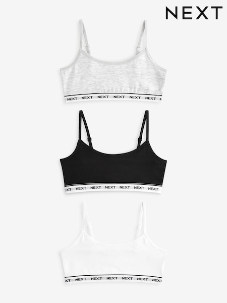 Monochrome Strappy Crop Top 3 Pack (5-16yrs) (826394) | € 7 - € 11