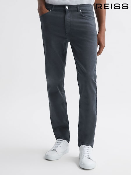 Reiss Airforce Blue Dover Slim Fit Brushed Jeans (827270) | €185