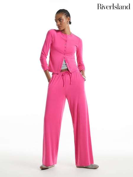 Pink - River Island Soft Touch Trousers