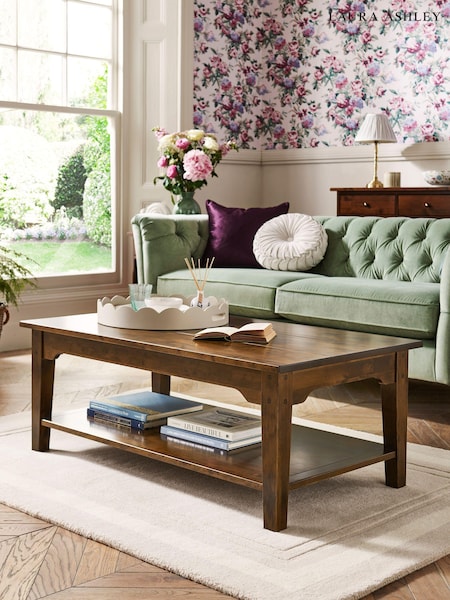 Laura Ashley Dark Chestnut Garrat Rectangular Coffee Table (830049) | €663