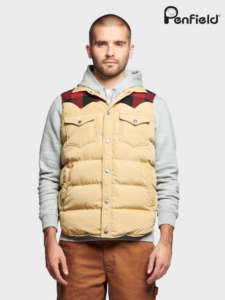 Penfield Brown Mens Rockford Primaloft Body Warmer Gilet (830168) | €199