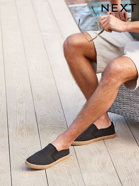 Svart - Textured Espadrilles (830258) | kr490